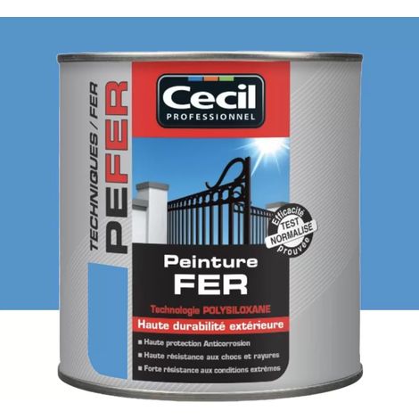 Peinture laque antirouille pour métal bleu RAL 5017 – 0,5 L – Protection durable pour portails et clôtures – Cecil (1/4)