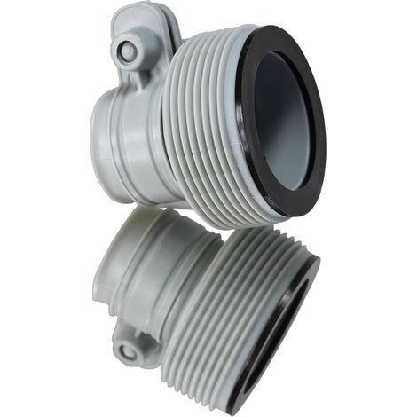2 Poolfilterpumpen-Anschlüsse, 38-32-Schlauchadapter