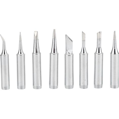 8 pièces pointes de fer à souder cuivre tête de rechange argent accessoires station soudage (1/5)