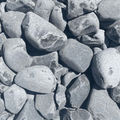 Sac de +/- 400 kg = 2,5M² Galet de marbre gris foncé 40-60