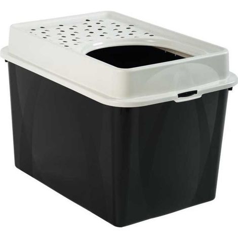 Maison de toilette TOP 50l - Noire PP Recycle - 57,2 x 39,3 x 40,4 cm