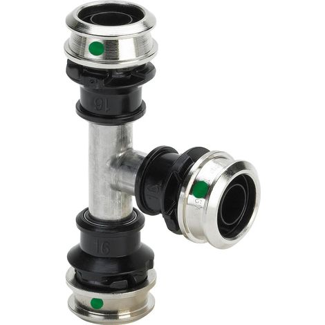 Viega Raxinox-Té, d1 20, d2 16, d3 20 Acier inoxydable modèle 4418, 724238