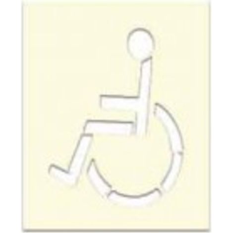POCHOIR REUTILISABLE PVC 1MM 'HANDICAPE' 450x850MM 451721