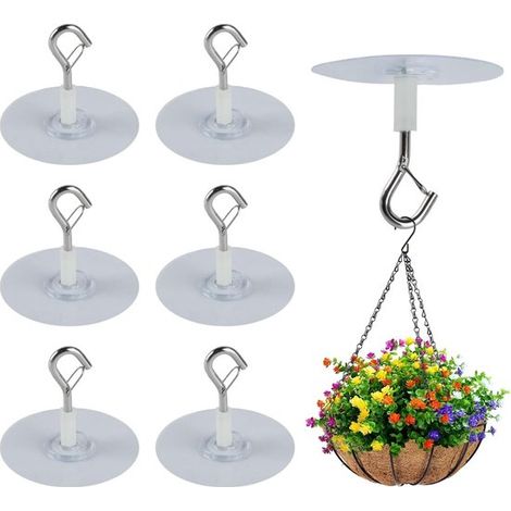 Selbstklebende Haken Haken Hängehaken Deckenhaken hohe Tragkraft kein Bohren erforderlich geeignet zum Aufhängen von Lampen Pflanzen Windspielen (1/5)