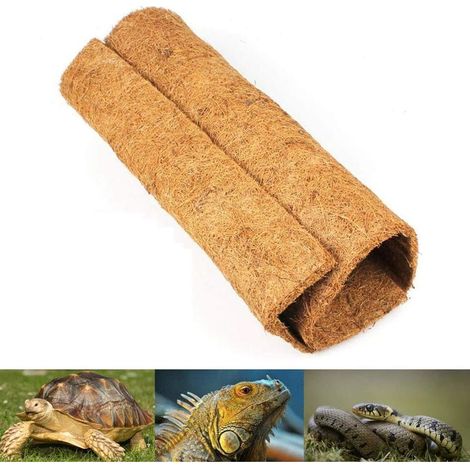 Tapis pour reptiles, revêtement respirant pour enclos à reptiles, tapis en fibre de coco, convient comme matériau de fond pour les enclos de reptiles tels que les tortues, les serpents, les geckos et (1/5)