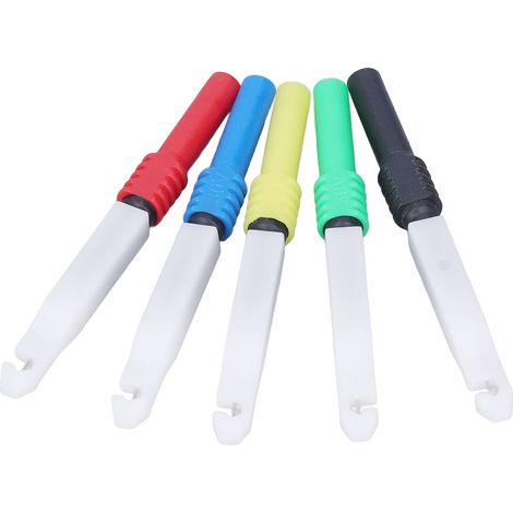 5 pointes de test mini 0.7mm pour multimètre, jeu de pointes de perçage avec gaine protectrice J.30009 (1/5)