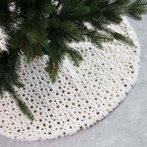 Gonna per albero di Natale 90 cm, tappetino a stella per albero di Natale, copertura per base dell'albero di Natale, copertura per base dell'albero di Natale per feste, decorazione per albero di Natal