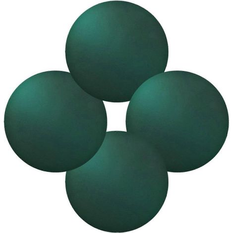 Ensemble de 4 sets de table ronds vert chasseur pour la cuisine. Lavables, antidérapants et résistants à la chaleur, ils sont parfaits pour décorer votre table à manger. (1/4)