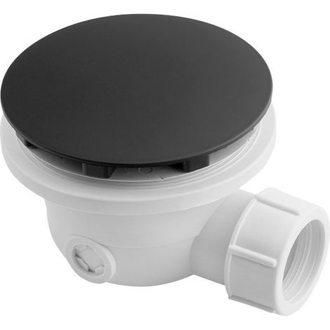 Douche Tray Siphon dia 90mm, noir mat (1/2)