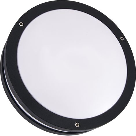 Hermetische LED-Leuchte schwarz 7,5 W IP54 4100 K solina Ideus 03837 (1/2)
