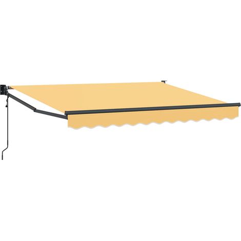 Ausziehbare Markise Sand 3,5 x 2 m Polyester und Metall vidaXL