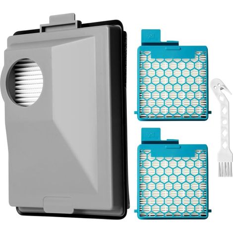 Lot de 2 filtres Hepa et filtres à poussière fine compatibles avec les aspirateurs Miele CX1 Boost, SNRF3, SNRF0, SNCF0 (filtre compatible avec Miele Boost CX1, SF-HY 60, SF-HA 60) (1/5)