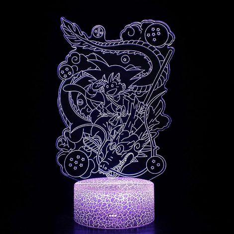 Lampe illusion 3D anime, lumière LED illusion 3D anime à 7 couleurs changeantes, figurine anime, lampe LED acrylique. (1/5)