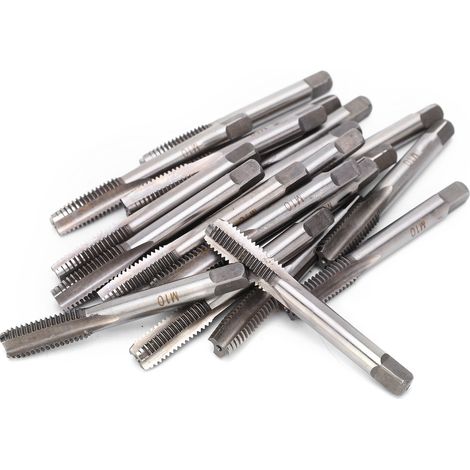20 tarauds manuels métriques en acier allié M10 haute dureté (1/5)