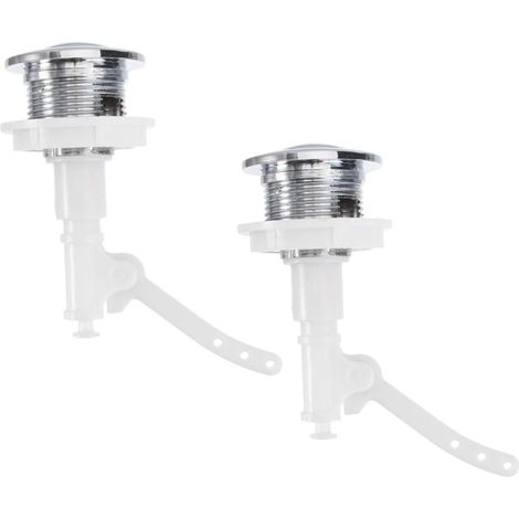 Bouton Poussoir Chasse Eau Wc Blanc en Abs (1/5)