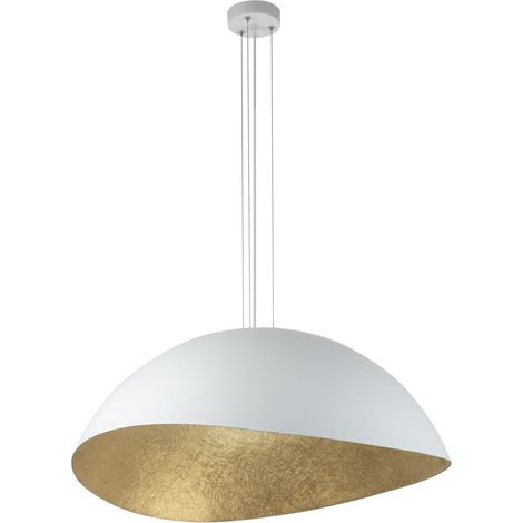 Lampada a sospensione Solaris bianco oro 89cm E27 Sigma (1/4)