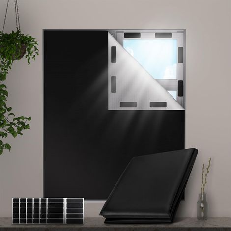 Verdunkelungsrollo, 𝟑𝟎𝟎𝐗𝟏𝟒𝟓𝐜𝐦 Tragbare Verdunkelungsrollos zum Aufkleben für Fenster, temporäre Verdunkelungsvorhänge zum Zuschneiden in jede beliebige Größe und Form – für Schlafzimmer, drin