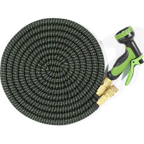 Tuyau d'arrosage extensible de 15,2 m - Tuyau d'arrosage flexible sans plis avec buse de pulvérisation à 10 modes (1/5)