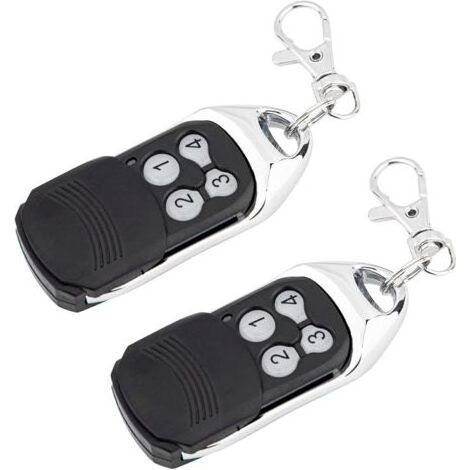 2 pièces télécommande de porte universelle 433 MHz, télécommande de porte de garage de remplacement, télécommande super dupliquée, portail électrique, clé à distance de porte enroulable de garage (1/4)