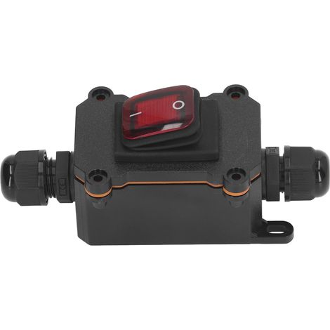 Wasserdichter IP65-Schnellschalter, 2 Positionen, 4 Pins, roter Wippknopf, Ein-/Ausschalter für den Außenbereich (1/5)