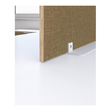 Socle pour panneau écran de séparation B-Zen en mélaminé 120 cm – Épaisseur 6 mm – Finition aluminium – Fabrication française