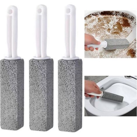 Brosse de toilette en pierre ponce, brosse de nettoyage de toilette, raclette, 23 x 3,5 x 3,5 cm