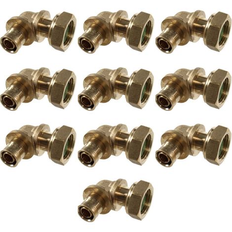 Lot de 10 Coudes PER à glissement Ø16 - Femelle écrou libre 3/4" (20/27) - IBP Bänninger (1/4)