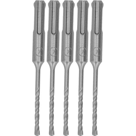 5-teiliges Set Bohrhammer-Bohrer mit Hartmetallspitze, spiralförmig, 2 Schneiden, Schlagbohrer für Ziegel und Stein 1