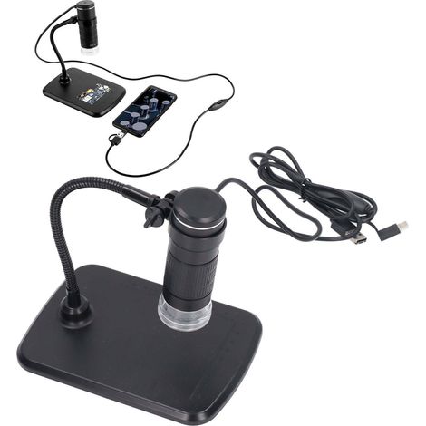 Microscope numérique 3 en 1 avec interface 50X-1000X, caméra d'inspection haute définition USB et support flexible, compatible avec les téléphones portables et les PC. (1/5)