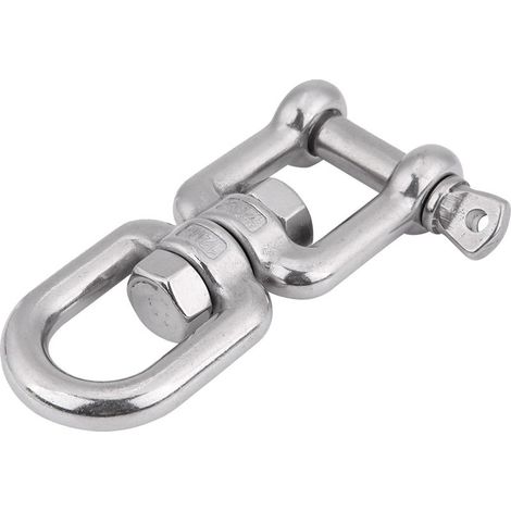 Manille pivotante Snap Rolling Shackle pour Marine/Sports/Travail, Charnière 304 Stainless Steel, 12mm (1/5)