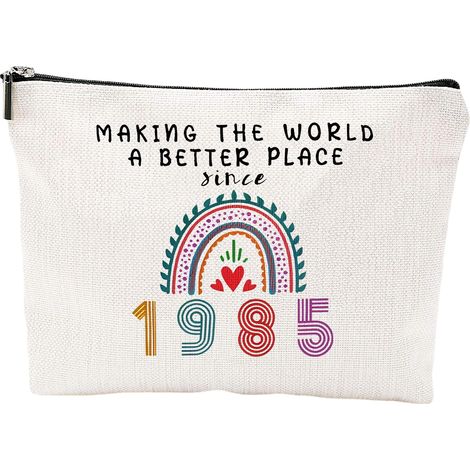 Cadeaux pour le 40e anniversaire d'une femme, Trousse de maquillage, Cadeau humoristique pour son 40e anniversaire, Cadeaux pour une femme fêtant ses 40 ans (née en 1985) (1/5)