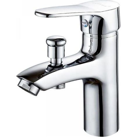 Robinet baignoire robinet monotrou à double usage chaud et froid Alliage Mitigeur de douche, robinet salle bain douche (1/3)