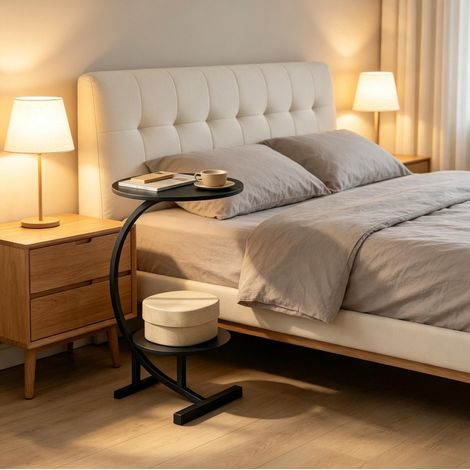 Moderner Nachttisch,Beistelltisch,Schlichter Beistelltisch,Kompakter Tisch,Couchtisch,Beistelltisch neben dem Sofa(nur mit Beistelltisch) (1/5)