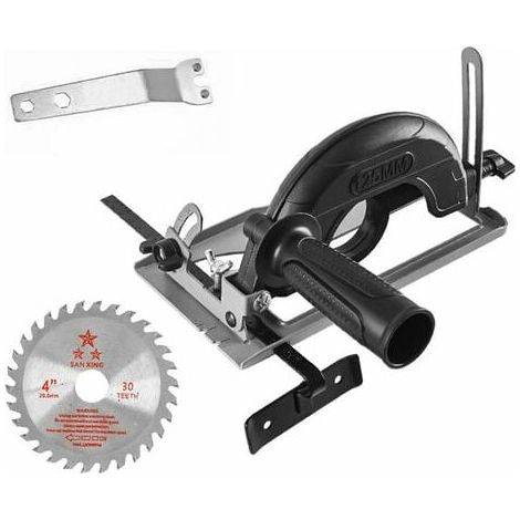 Angle grinder with cutter holder Adjustable cutting depth from 0 to 40 mm Support for bevel cut at 45° Extra wide shield for angle grinder 100-125 , guide + 1 wood saw blade - guide + 1 blade wood saw (1/5)