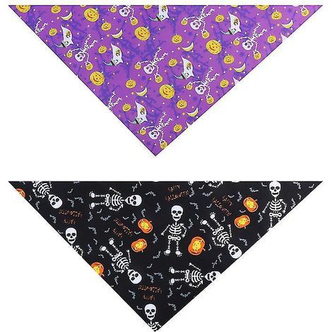 Lot de 2 écharpes pour chien, idéales pour les décorations d'Halloween (1/3)
