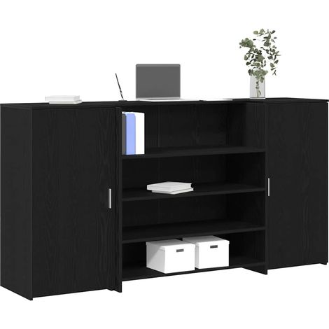 Empfangstresen Schwarze Eiche 200 x 50 x 103,5 cm Holzwerkstoff vidaXL (1/5)