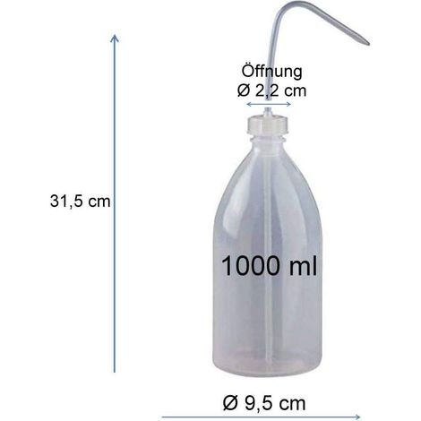 Viva-Haushaltswaren Gabriele Hesse e.K. Mikken - Bottiglia a spruzzo da 1000 ml, in plastica, senza BPA, made in Germany, imbuto incluso (1/5)