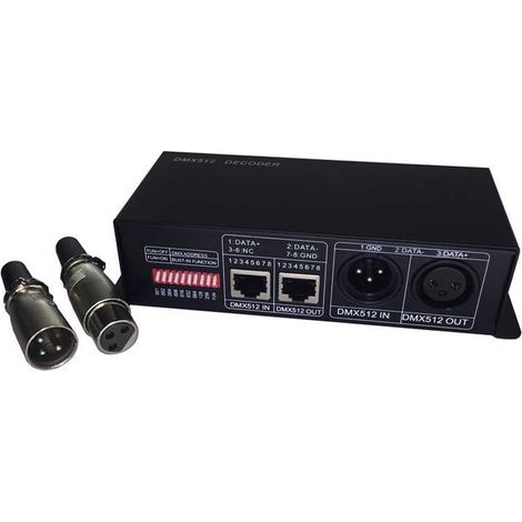 Controlador DMX 512 para cinta de LED de 12V
