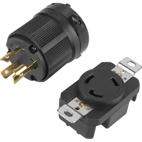 Connecteur électrique à verrouillage par rotation NEMA L6-30P L6-30R 30A 250V, 3 broches, mâle et femelle (1/5)