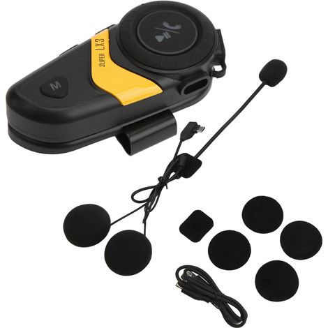Casque moto Bluetooth 5.0 étanche, appel mains-libres sans interférence, voix claire pour conduite sécurisée (1/5)