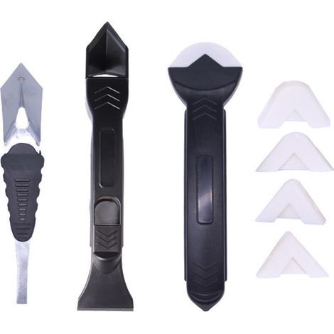 Kit Professionnel de Lissage de Joint de Silicone - 5 Profils Différents + Ouvre-Cartouche - pour des Finitions Parfaites (Salle de Bain, Cuisine) (1/4)