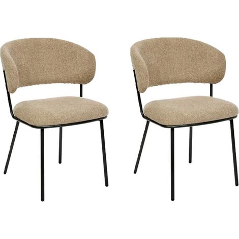 Lot de 2 Fauteuils Design "Alba" 79cm Taupe