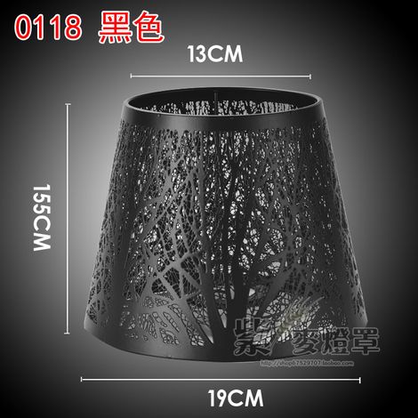 abat-jour en métal noir, gravure laser transfrontalière, coque de lampe, accessoires de lampe. Abat-jour simple. (1/5)