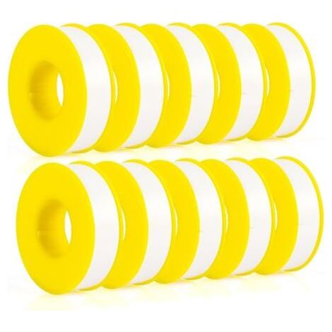 QORVA-10 rolls (30 meters each), Teflon tape, plumber's tape, PTFE tape, sealing tape, water pipe sealing tape, duct tape, yellow shell (1/5)