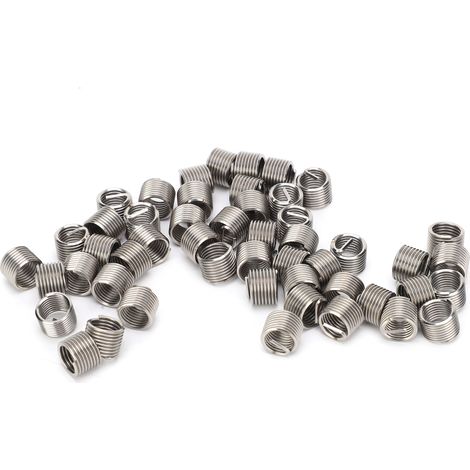 50 Stück Gewindeeinsätze, Reduziermuttern-Reparaturwerkzeug aus Edelstahl, M7x11,5D (1/5)