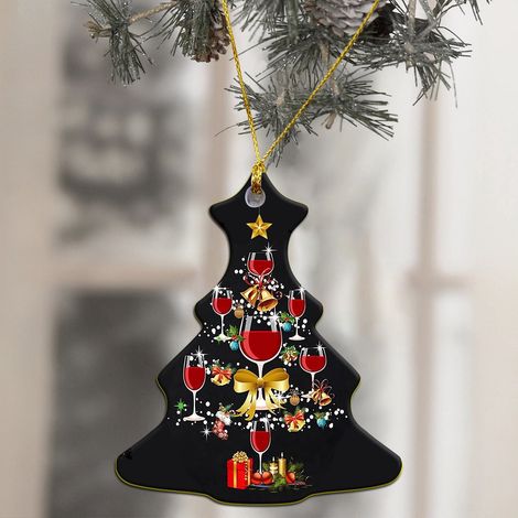 Ornement De Noël - Ornement En Bois Personnalisé Avec Année - Décoration Arbre De Noël Intérieur Et Extérieur - Lot De 6 Pièces (1/4)