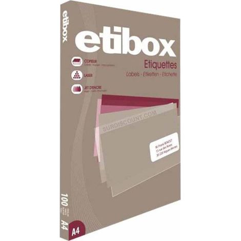 Boite De 1200 Étiquettes - Format 105X48Mm - Etibox - Apli 119774 (1/5)