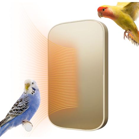 Chauffage pour Cage d'oiseaux - Perchoir Chauffant pour Cage De Perrochet Anti-Morsure pour Voyages Nocturnes Conure Hamac Volière Lapins Balcon Canari Extérieur Gris d'Afrique (1/5)