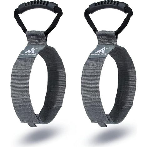 Lot de 2 supports de rangement robustes pour tuyau d'arrosage avec crochet et boucle avec poignée de transport, parfaits pour tuyau d'arrosage, piscine, outils de garage, etc. (gris) (1/5)