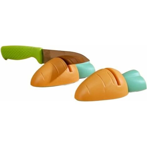 2Pcs Aiguiseur à Couteaux Multifonction Quick Mini Couteau Couteau Jump Cute Outils de cuisine Grindstone Ciseaux Ciseaux Couteau Aiguiseur Ménage Cuisine Gadgets (1/5)